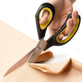 XFasten Sewing Scissors for Fabric Cutting Yellow 9.5 Inch Premium Professional Fabric Scissors Sewing | Large and Heavy duty - color: Yellow
