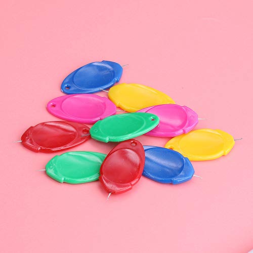 YEQIN Needle Threader for Hand Sewing 15 Pieces, Plastic Wire Loop DIY Simple Needle Threader Hand Machine Sewing Tool for Sewing Crafting