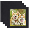 TOFOREVO 4x4 Picture Frames Set of 4, Black - color: Black Wood Grain, size: 4x4