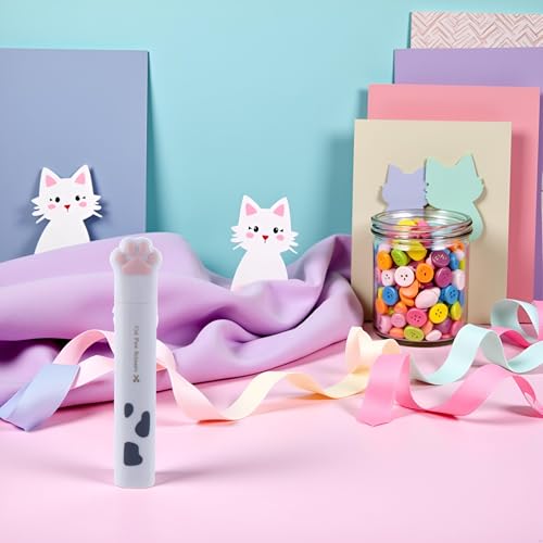 White Cat Paw Scissors, Folding Pocket Scissors Multifunctional Craft Scissor, Kawaii Hand Cutters Mini Art Scissor School Stationery