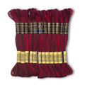 Pack of 12 Premium Embroidery Thread | 100% Egyptian Cotton Premium Skeins | Cross Stitch Embroidery Floss | Oeko TEX Certified | Ideal for Arts & Crafts (Dark Red Variegated 1206) - color: Dark Red Variegated 1206
