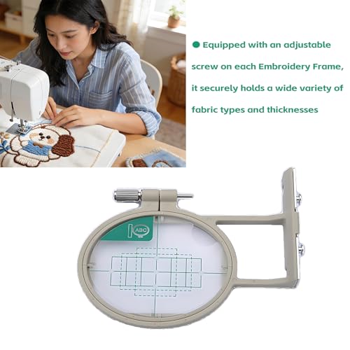 Tarjenle Embroidery Hoop Frame, Professional Stretch Frame for Brother Sewing Machine, Grid Hoop, for NV500/NV500D/NV900/NV950D/NV180/P-1000/PE-300S/PE-400D/EMS10/ZZ3-B140 (White, 50x50mm) - size: 50x50mm