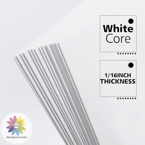 Mat Board Center 10 Pack Uncut Mat Boards, 11x17 White Matboards - size: 11x17