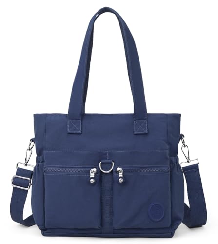 Tote Bag for Women Nylon Purse and Handbags Tote Purse Crossbody Bag Messenger Bag - color: Dark Blue
