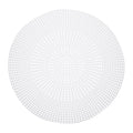 MECCANIXITY 4pcs 11" Plastic Mesh Canvas Sheet 5 Count Round Needlepoint Blank Canvas for Embroidery Knit Crochet Acrylic Yarn Crafting, White - size: 11"