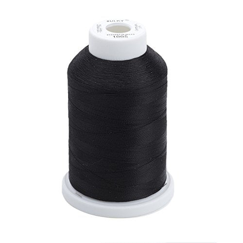 Sulky of America 268d 40wt 2-Ply Rayon Thread, 1500 yd, Black