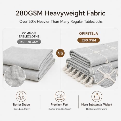 Waterproof Outdoor Rectangular Windowpane Tablecloth, Gray, 55 x 70 Inch - color: 03-dusk Gray Windowpane, size: 70" x 55" (Rectangular)