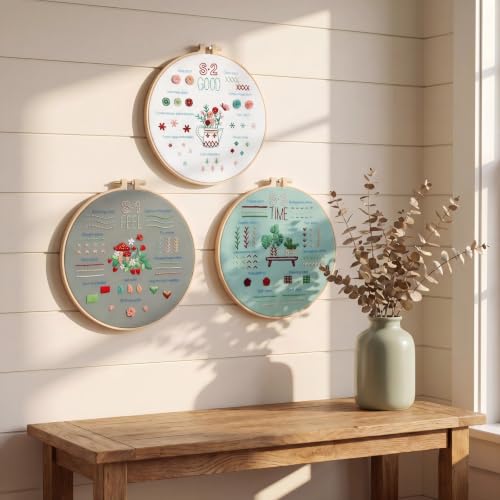 QIZUOLIFE Embroidery Kits for Adults, Water Soluble Embroidery Patterns
