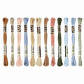 PATIKIL 12 Skeins Embroidery Floss Polyester Embroidery Threads Light Blue - color: Light Blue