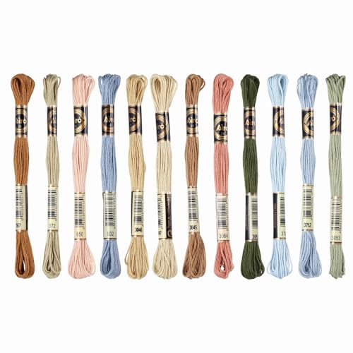 PATIKIL 12 Skeins Embroidery Floss Polyester Embroidery Threads Light Blue - color: Light Blue