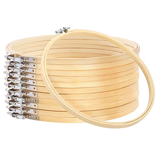 Pllieay 12 Pieces 8 Inch Round Embroidery Hoops - style: 8 Inch