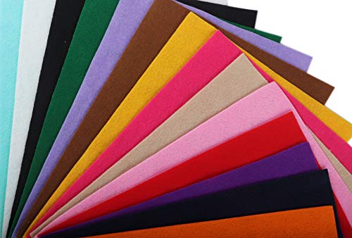 YYCRAFT Craft Soft Felt Sheets 9 Inch X 12 Inch - 15 Pcs Pack, 15 Colors - color: 15 Colors