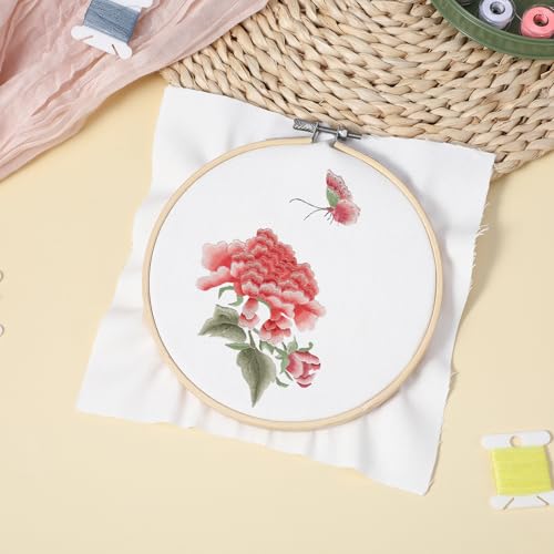 16 Pcs Embroidery Fabric Cloth, 5.9 to 11.8inch Embroidery Cloth Squares - color: White