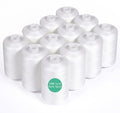 12 Pcs White Sewing Thread, 1000 Yard Each Spool - color: White(12PCS)