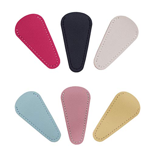 6 Pieces Scissors Cover Safety Synthetic Leather Sheath Protector - color: Multicolors