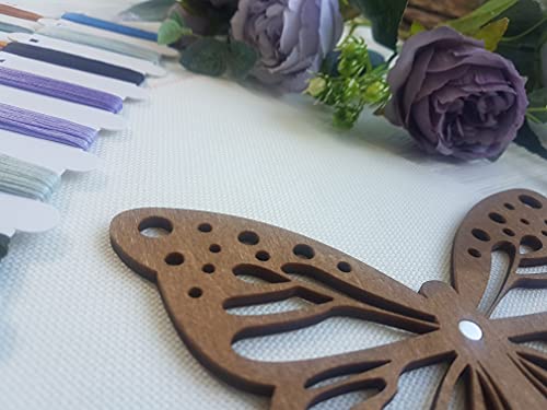 Thread Organizer Double Sided Wooden Mouline Holder Embroidery Storage Cross Stitch Accessories Sewing Floss Thread Keeper (FLZ-010) - color: FLZ-010