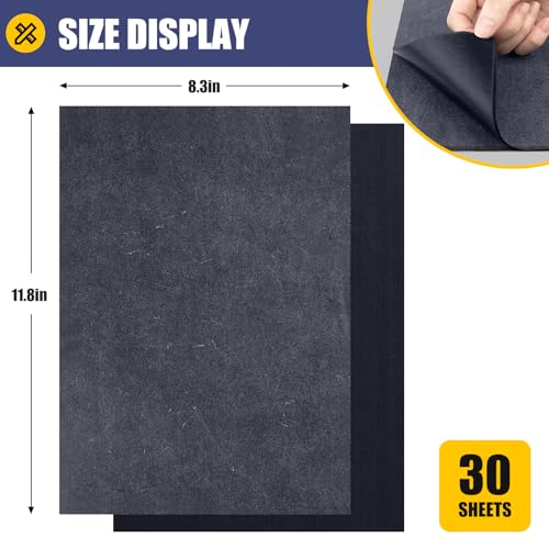 Carbon Paper for Tracing Transfer Paper, 30 Pcs Black Graphite Copy Paper - color: Black, size: 8.3" x 11.8" (30 Sheet)