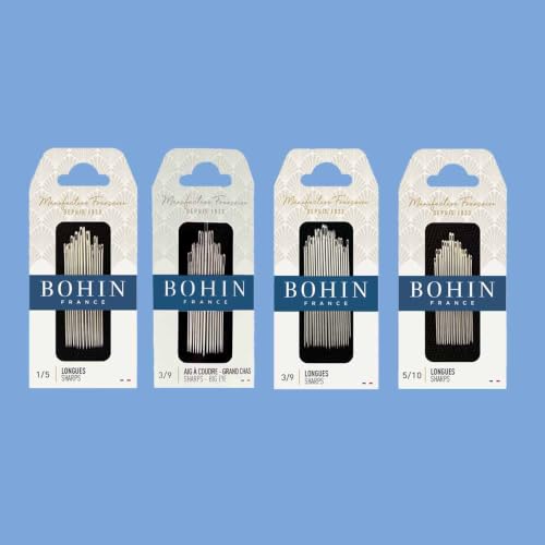 Bohin Sharps Hand Needles, Size 3/9, 20 Per Package - size: 3/9 20/Pkg