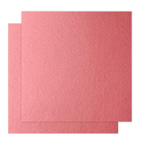 12" x 12" Felt Fabric Sheets for Crafts, Squares Felt Fabric Sheets, 1mm Thick, Non-Woven Felt Paper for DIY Sewing Craft, 2pcs (Baby Pink) - color: Baby Pink