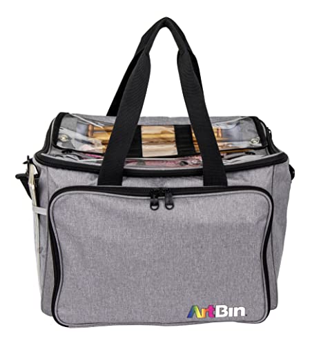 ArtBin Needleworks Project Bag, Portable Craft Tote, Grey - color: Gray, style: Needleworks Project Bag