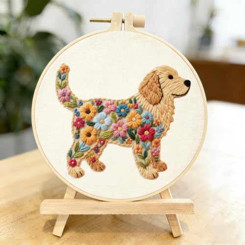 3 Packs Embroidery Kit for Adults, Embroidery for Beginners (Animal) - color: Animal