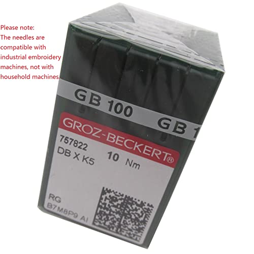 GROZ-BECKERT Needle in CKPSMS Clear Plastic Box- 100 Groz Beckert DBXK5 Industrial Embroidery Sewing Machine Needles Compatible with Tajima Barudan SWF (Size 75/11) - size: Size 75/11