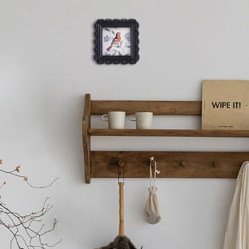 Vintage Picture Frames 3x3 Square Black Antique Picture Frames with Glass Front Handcrafted Rustic Home Decor for Wall Mount and Tabletop Gallery Wall Art - color: Black, size: 3x3 Square