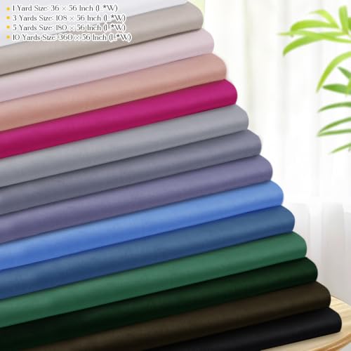Homiest White Cotton Broadcloth Fabric by The Yard, 3Yards x56In - color: White, size: 3 Yards