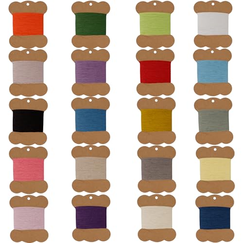 Darning Thread,Wool Embroidery Thread 50m Each Spool X 20Pcs,Darning Wool Blend Thread for Embroidery, Hand Sewing DIY,Machine Sewing,42S/2 (Colour B) - color: colour B