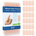 Gel Finger Cots Protectors, Silicone Covers, Bandages, Caps & Sleeves, Nude - color: Nude, size: M(24)