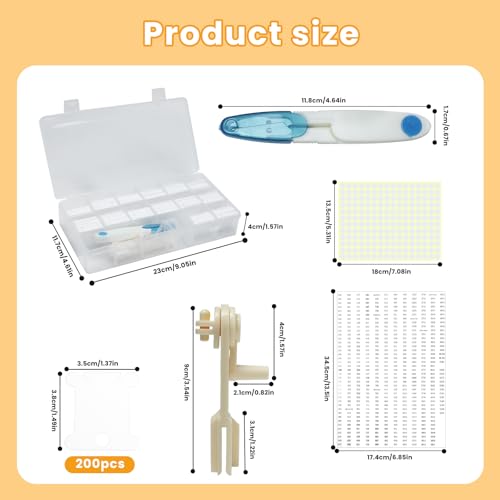 184 Pcs Embroidery Floss Bobbins Kit, Cross Stitch Thread Storage Set, Embroidery Floss Organizer with Bobbin Winder, Plastic Thread Organizer for DIY Craft Cotton Threads Sewing Storage