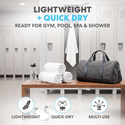 Simpli-Magic 79404 Bath Towels, White, 25x50 Inches Towels for Pool, Spa, and Gym Lightweight and Highly Absorbent Quick Drying Towels, 25 in x 50 in - style: Bath Towels