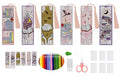 6PCS Cross Stitch Bookmark Kit for Adult Beginners Book Cross Stitch Kits with Backing Felt Floss Instruction DIY Stamped Embroidery Bookmark Kit for Starter Adults Book Lovers (2.3x7.8 inch) - color: SQY003