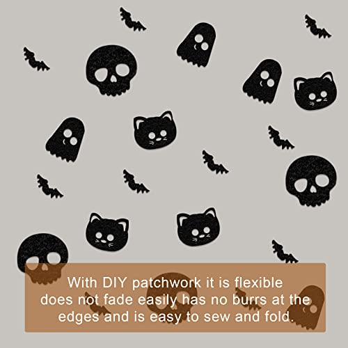 Savita 5pcs 25.4 x 22.8cm/10 x 9 inch 3mm Thick Felt Sheets, Stiff Felt Fabric Sheets for Crafts Hard Felt Squares for Sewing Crafting Cushion and Padding - color: Black