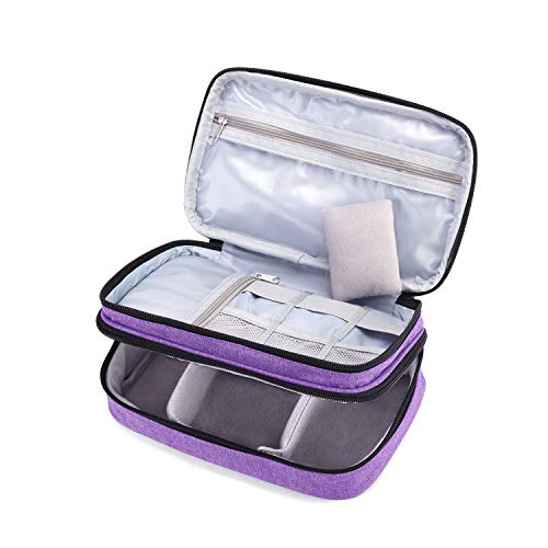 Luxja Double-Layer Sewing Organizer, Purple - color: Purple