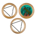 3 Sets Embroidery Display Frame with Bamboo Hoops, 8 Inch Round Wall Mounted Embroidery Hoop Frame for Finished Cross Stitch, Needlework, DIY Art Craft Sewing Decoration - size: 8 in