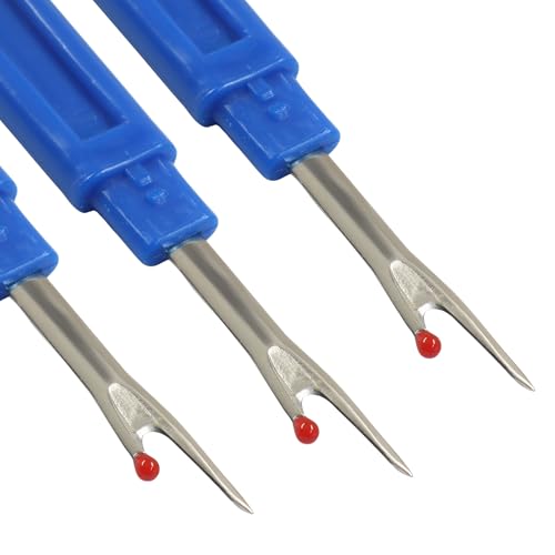 Hordion 6 PCS Seam Ripper Stitch Remover Tool, Blue Seam Ripper - color: Blue