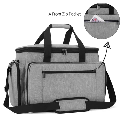 LUXJA Sewing Machine Case with Removable Padding Pad, Gray - color: Gray, style: Sewing Machine Bag