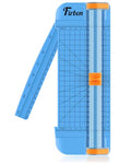 Firbon A5 Paper Cutter, Small Straight Paper Trimmer with Side Ruler - color: A5-blue