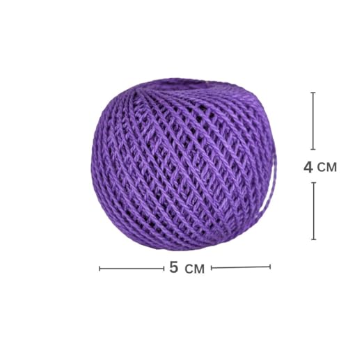 KGS Crochet Thread Cotton Yarn Balls | Size 8 | 10 Balls | 10 Grams Each Ball | Total 100 Grams of Pearl Cotton Thread for Crocheting, Hardanger, Needlepoint Hand Embroidery (Berry Bliss) - color: Berry Bliss