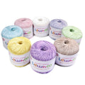 Crochet Thread, 8 Pearl 100% Mercerized Cotton Yarn Balls - color: multicolor 2