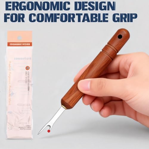 shjaywmda Precision Sewing Seam Ripper with Wooden Handle