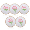 5 Pieces 7.5 Inch Embroidery Hoops, Round Cross Stitch Hoop Rings Wooden Embroidery Frames Wood Circle Display Frame for Art Craft Sewing and Hanging Ornaments
