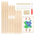 16 Pcs Wooden Canvas Stretcher Bars Set, 4 Sizes DIY Frame Kit for Cross Stitch Quilting,6/8/12/16 Inch, Tack Remover Hammer, Sandpaper for Cross Stitch, Quilting, Canvas Art, Needlepoint