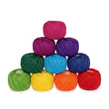 KGS Crochet Thread Cotton Yarn Balls | Size 8 | 10 Balls | 10 Grams Each Ball | Total 100 Grams of Pearl Cotton Thread for Crocheting, Cross Stitch, Needlepoint Hand Embroidery (Vibrant Rainbow) - color: Vibrant Rainbow