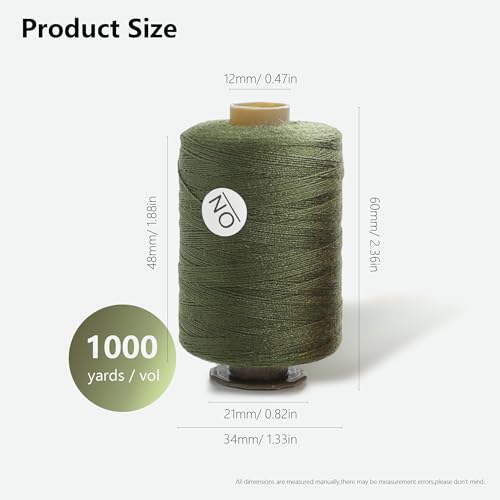 24Pcs Sewing Thread Spools Set 1000 Yards Per Spool Mixed Cotton Threads for DIY Sewing Machine, Embroidery Machine, Hand Sewing, 24 Colors