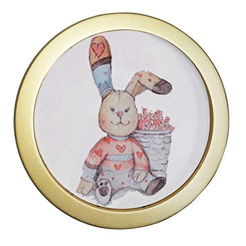Levoberg Round Photo Frame Wooden Wall Mounted Stylish Picture Frame Home Decor (10inch, Gold) - color: Gold, size: 10 inch
