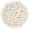 Pearl Beads for Craft, Anezus 200pcs Ivory Faux Fake Pearls, 12 MM Sew on Pearl Beads with Holes for Jewelry Making, Bracelets, Necklaces, Hairs, Crafts, Decoration and Vase Filler - size: 12 MM