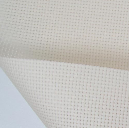 KCS one Piece 19" x 28"(48cmx72cm) 11CT Counted Cotton Aida Cloth Cross Stitch Fabric (Ecru) - color: Ecru