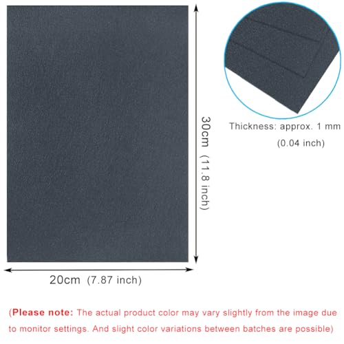 10 Dark Gray Felt Fabric Sheets,7.87 x 11.8 inch (20 x 30cm) A4 Stiff Felt Squares 1 mm Thick, Great for DIY Craft, Sewing Projects, Nonwoven Patchwork, Decoration - color: Dark Gray